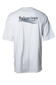 Balenciaga, Logo tshirt in ecru