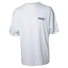 Balenciaga, Logo tshirt in ecru