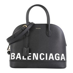 Balenciaga Logo Ville Bag Leather Medium