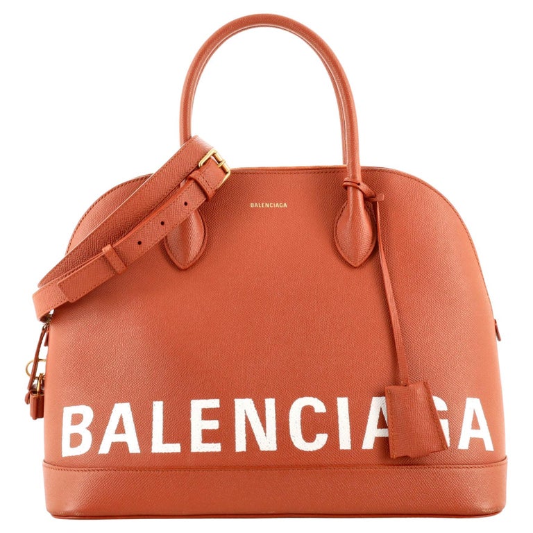 Balenciaga Logo Ville Bag Leather Medium at 1stDibs