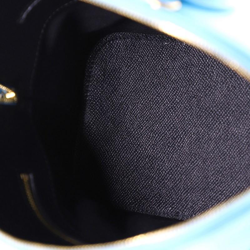 Blue Balenciaga Logo Ville Bag Leather Small 