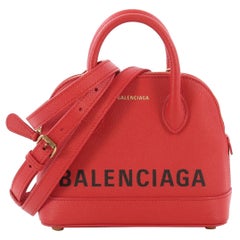 Balenciaga Logo Ville Bag Leather XXS