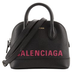 Balenciaga Logo Ville Bag Leather XXS