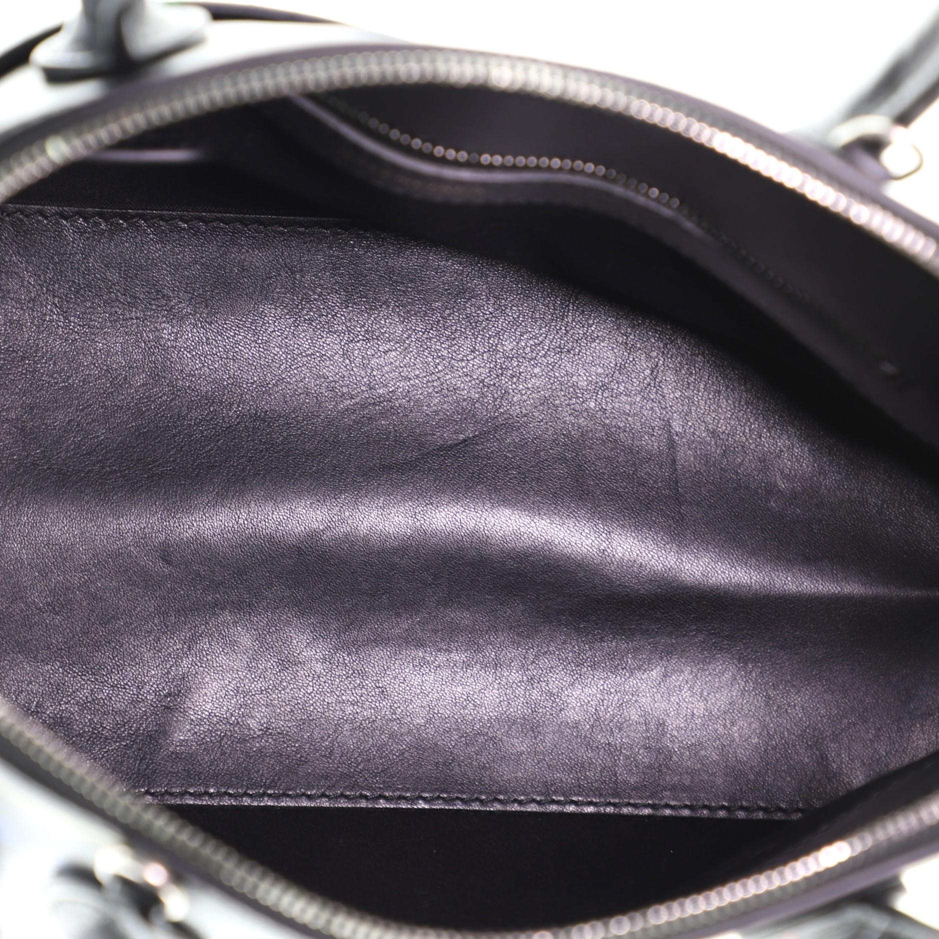 Black Balenciaga Logo Ville Bag Printed Leather Small