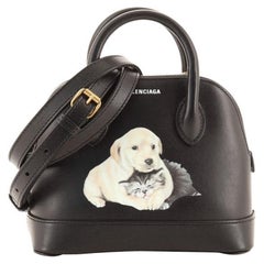 Balenciaga Logo Ville Bag Printed Leather XXS
