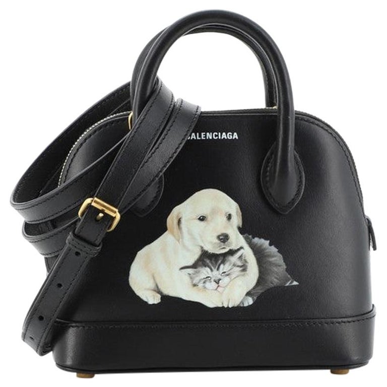 Balenciaga Logo Ville Bag Printed Leather XXS at 1stDibs | balenciaga dog  bag, handbag with dog logo, handbag dog logo