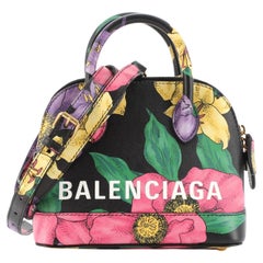 Balenciaga Logo Ville Tasche aus bedrucktem Leder XXS