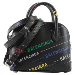 Balenciaga Logo Ville Bag Printed Leather XXS