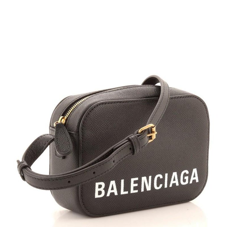 Balenciaga Logo Ville Camera Bag Leather XS at 1stDibs