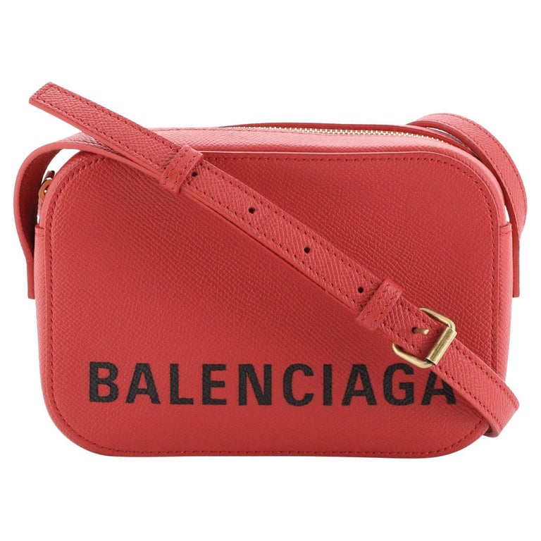 Balenciaga Logo Ville Camera Bag Leather XS at 1stDibs