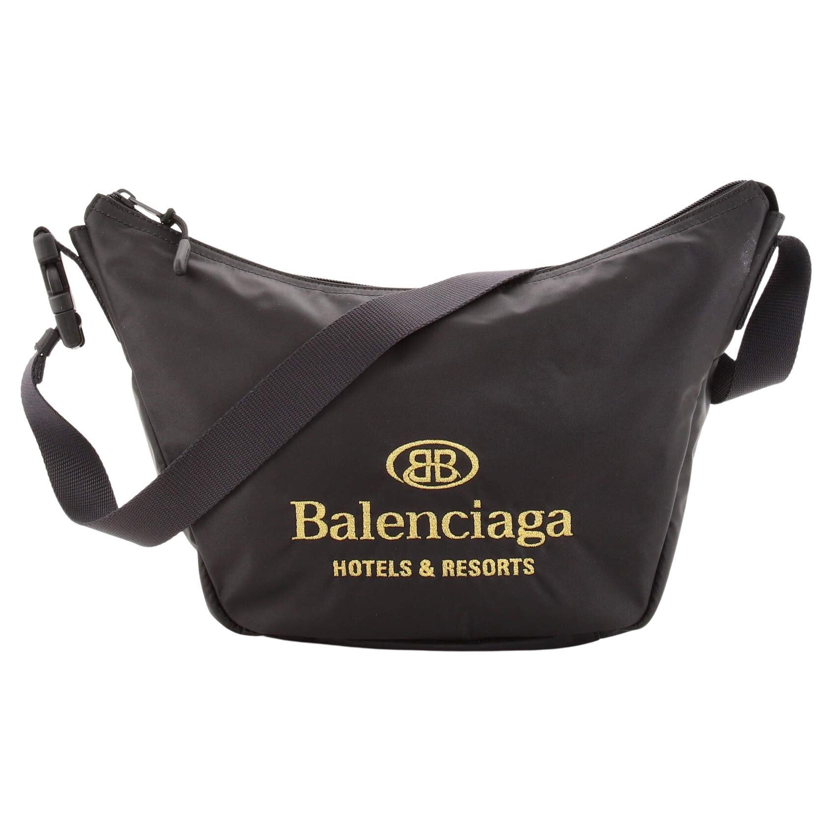 Balenciaga Logo Zip Sling Hobo Nylon at 1stDibs  balenciaga nylon sling bag,  balenciaga font style, balenciaga mode bag