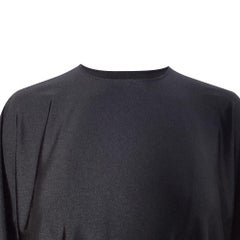 Balenciaga Loose Midi Dress in Black Polyamide