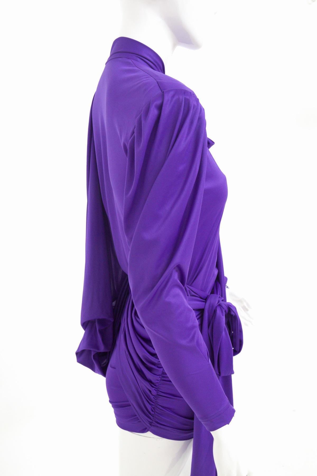 Balenciaga - Robe violette luxueuse vintage en vente 6