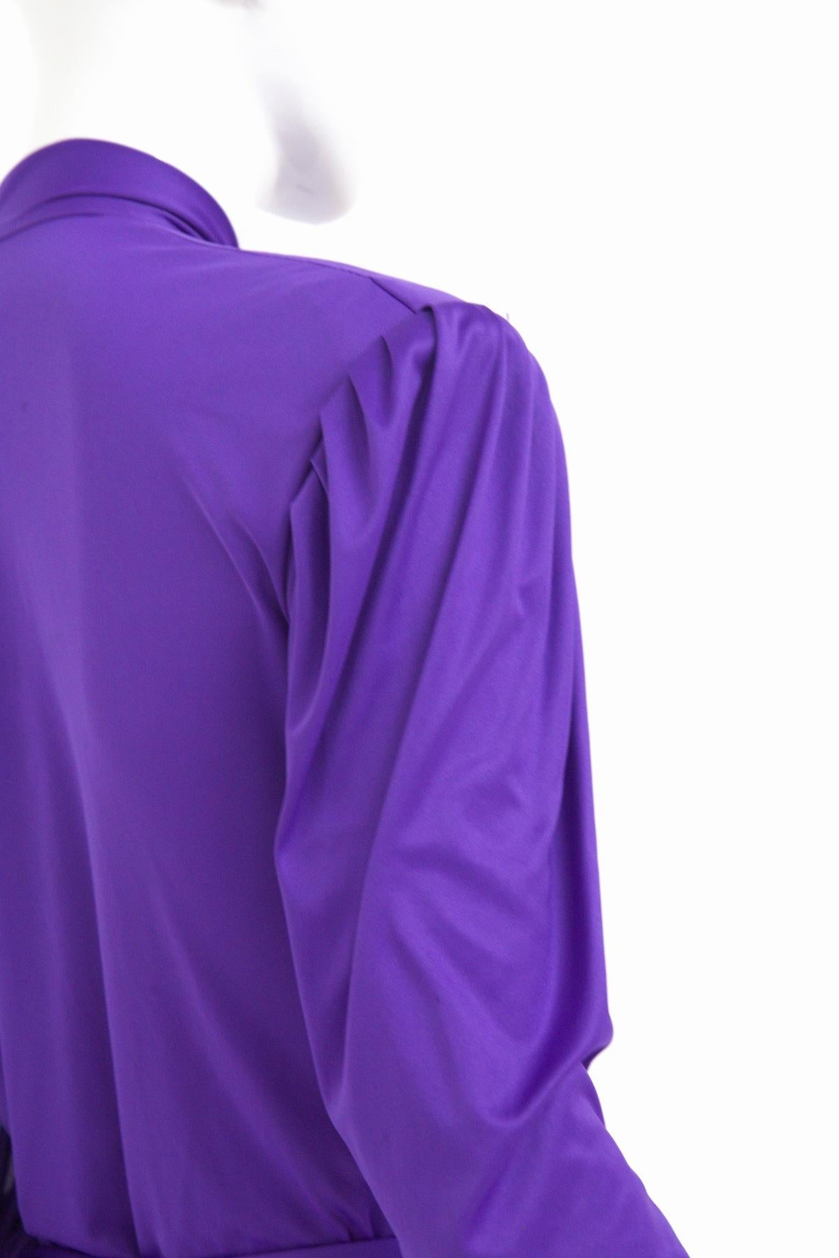 Balenciaga - Robe violette luxueuse vintage en vente 12