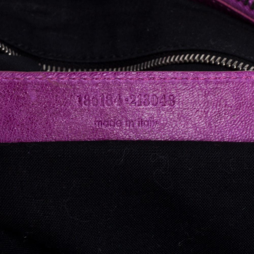 Balenciaga Magenta Leather RTT Silver Giant Hardware Bag 3
