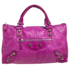 Balenciaga Magenta Leder SGH Arbeitstasche