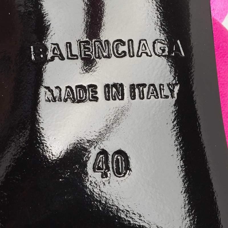 Women's Balenciaga Magenta Satin Knife Bow Slingback Pumps Size 40