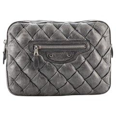 Balenciaga Makeup Clutch Matelasse Leather Large Exterior Material: Leath