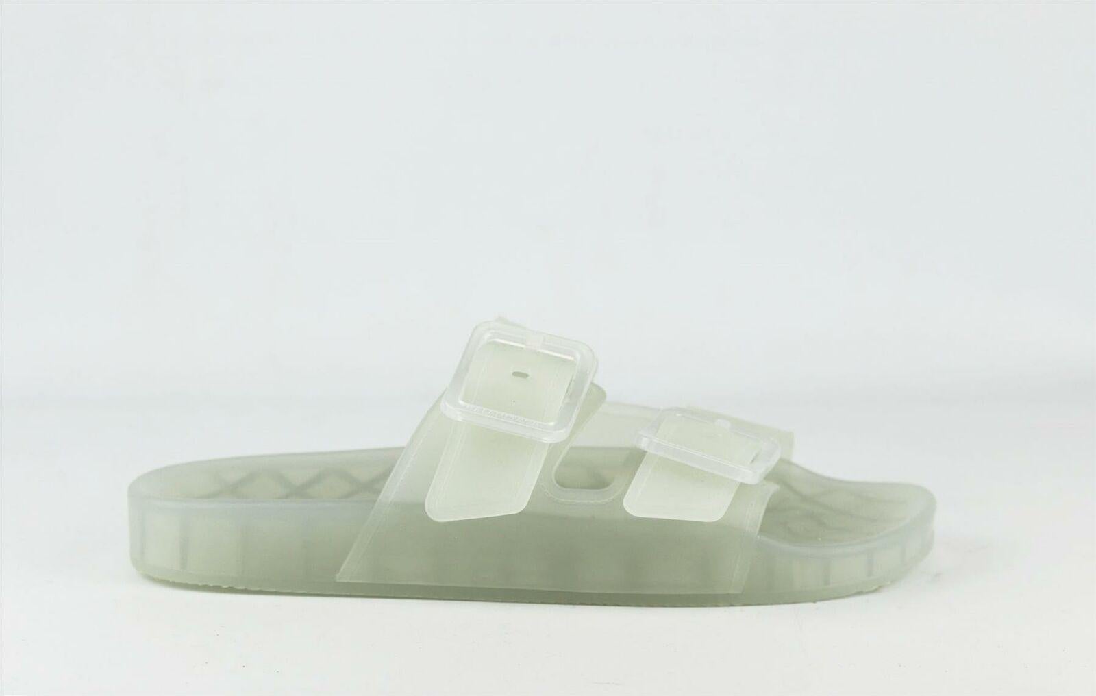 The Balenciaga slides are topped with buckles, they've been made in Italy from translucent rubber and have comfortable molded footbeds and thick soles.
Sole measures approximately 15mm/ 0.5 inches.
Translucent rubber.
Slip on.
Does not come with box