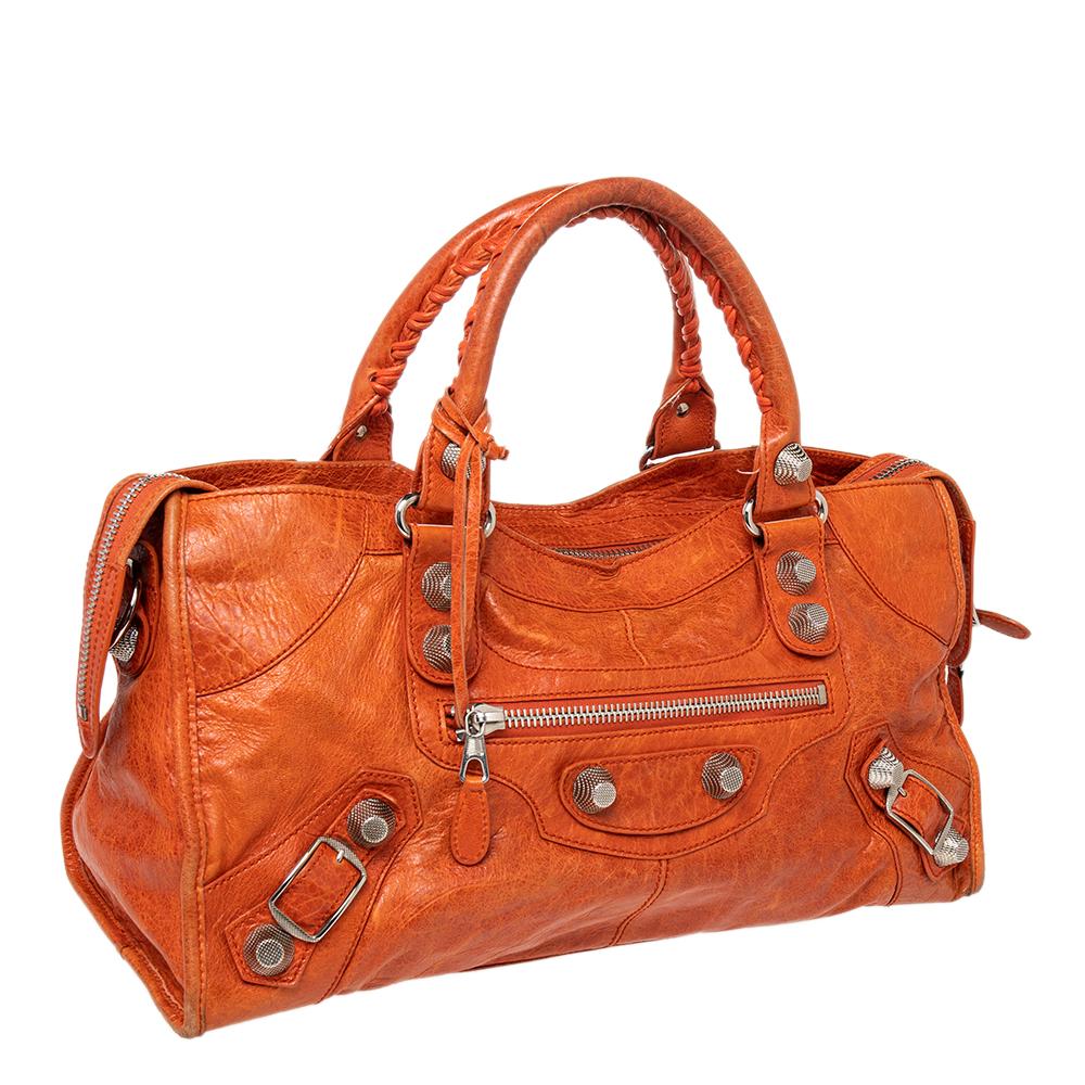 Balenciaga Mandarin Leather GSH Part Time Tote In Good Condition In Dubai, Al Qouz 2