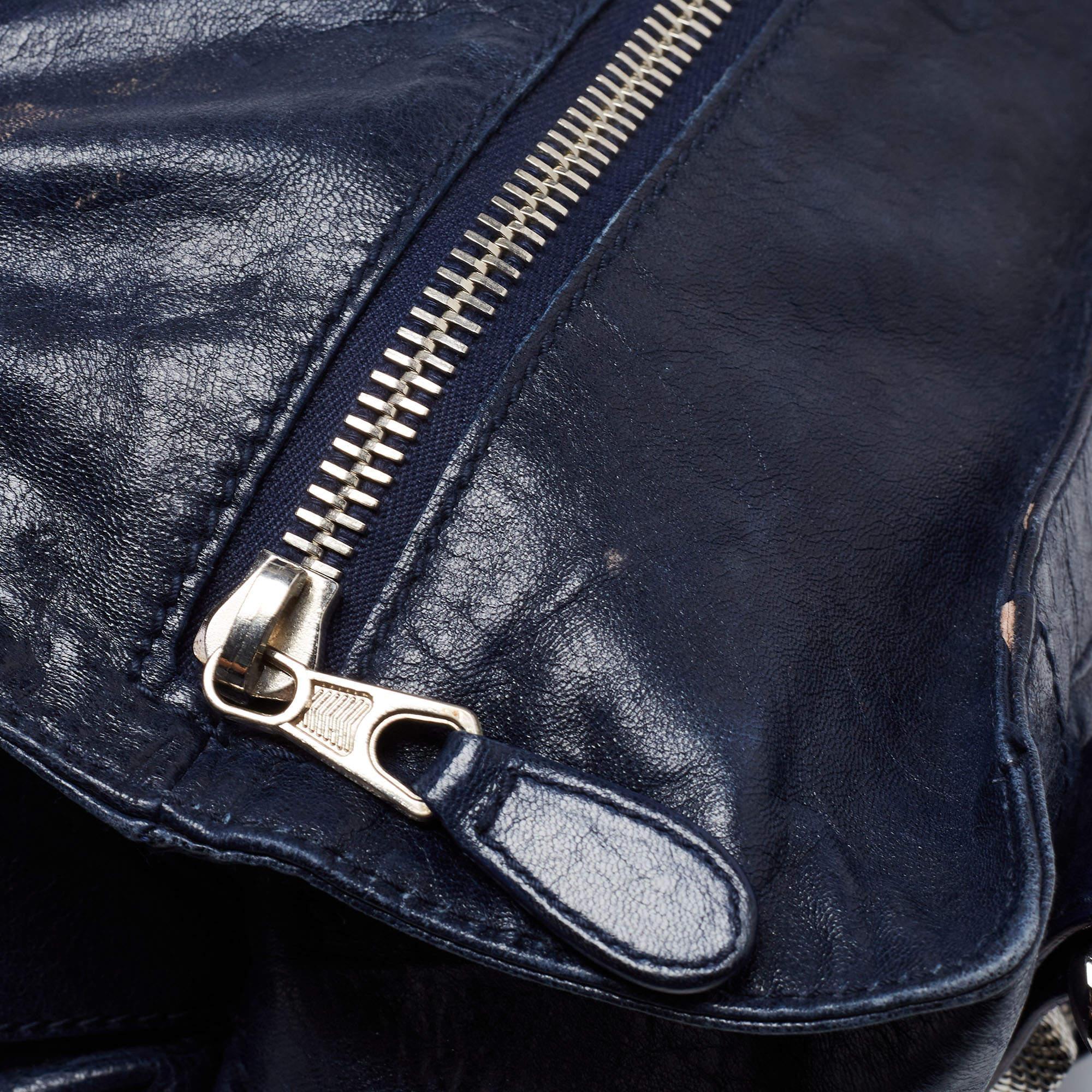 Balenciaga Marine Leather GSH Brief Tote For Sale 5