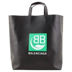 Balenciaga Market Tragetasche aus bedrucktem Leder Medium