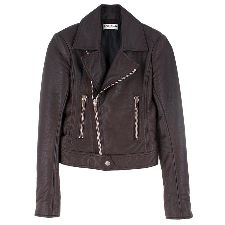 Balenciaga Maroon Leather Biker SIZE 34 at | balenciaga jacket sizing, balenciaga biker sizing, balenciaga moto jacket sizing