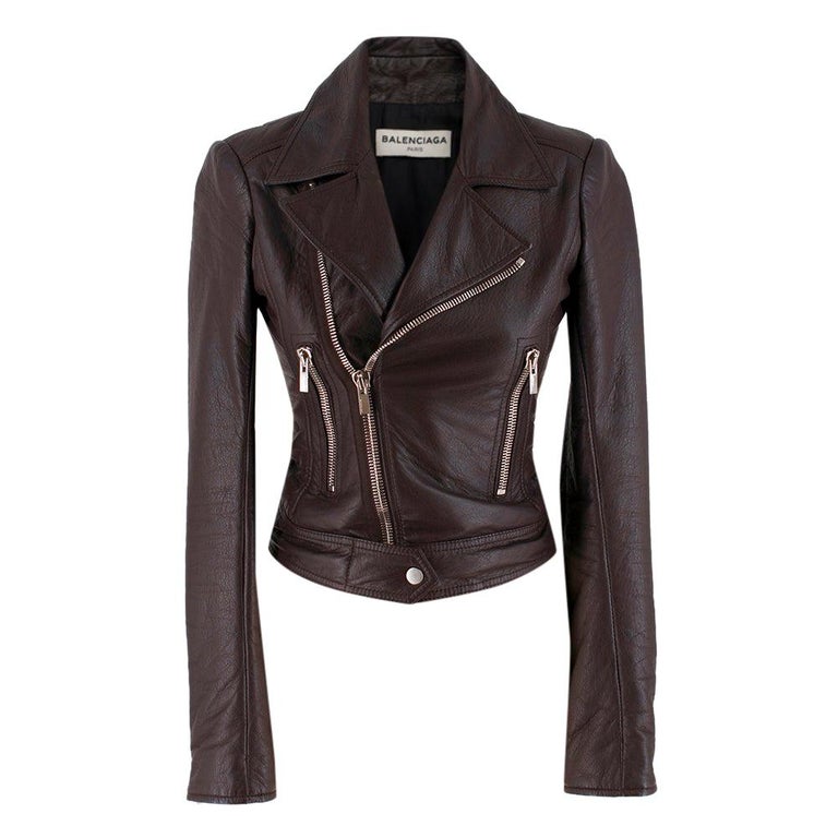 Balenciaga Maroon Leather Biker jacket SIZE 34 at 1stDibs | balenciaga  leather jacket, maroon leather jacket, balenciaga biker jacket sizing