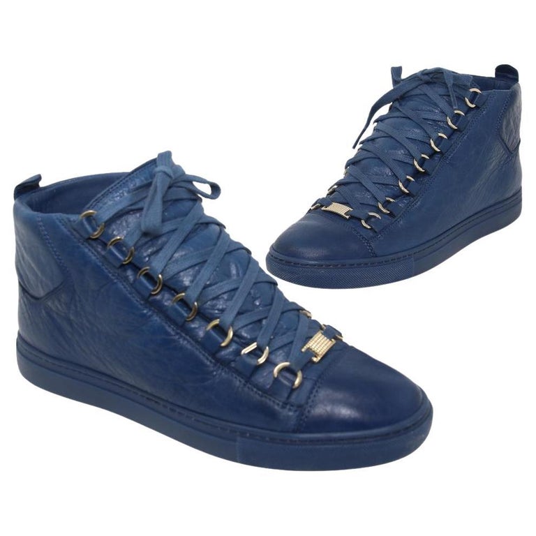 Balenciaga Matte Effect Lambskin Leather Arena Men's Trainers Size 38 For  Sale at 1stDibs