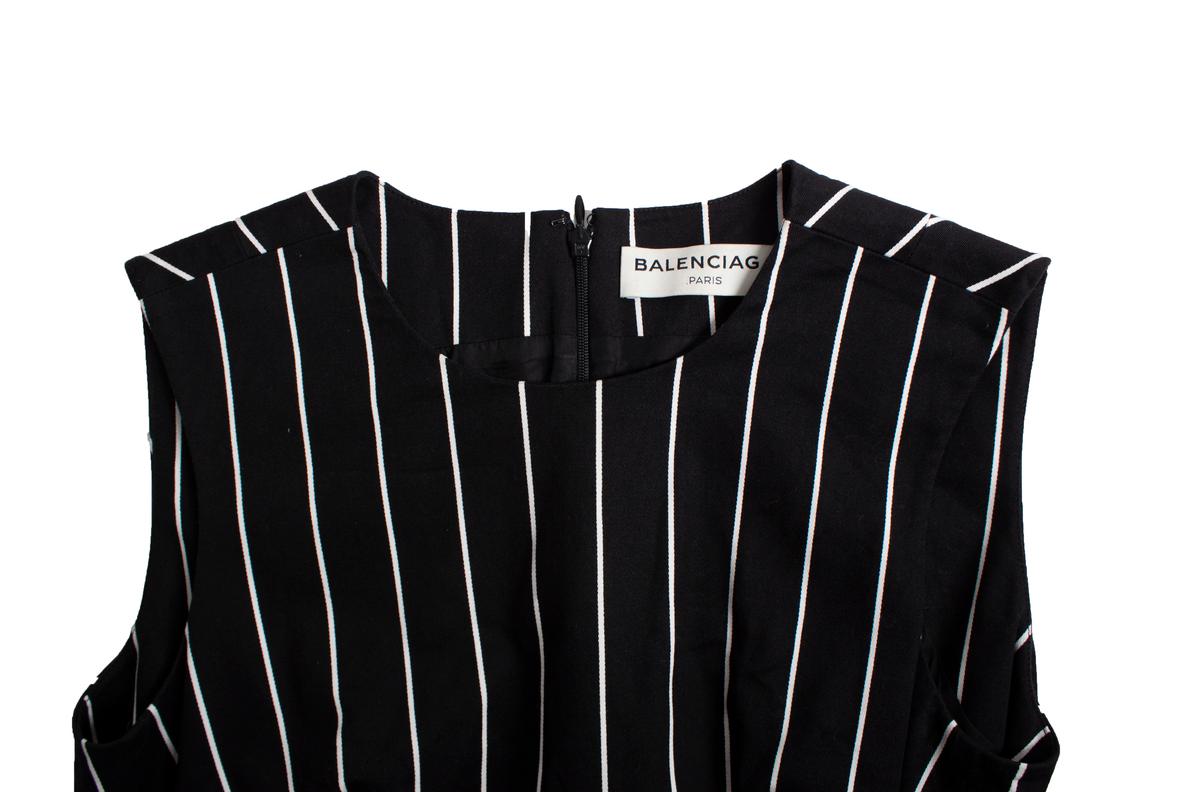 Balenciaga, Maxi dress with striped print For Sale 1
