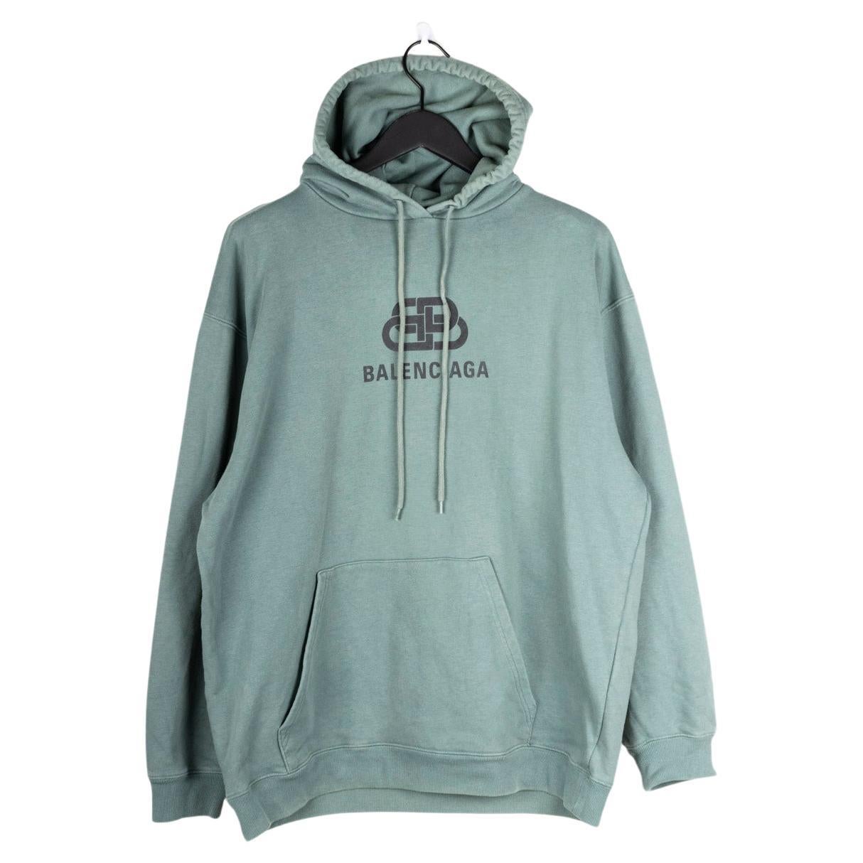 Balenciaga Men hoodie jumper sweatshirt, Size L, S1337 For Sale
