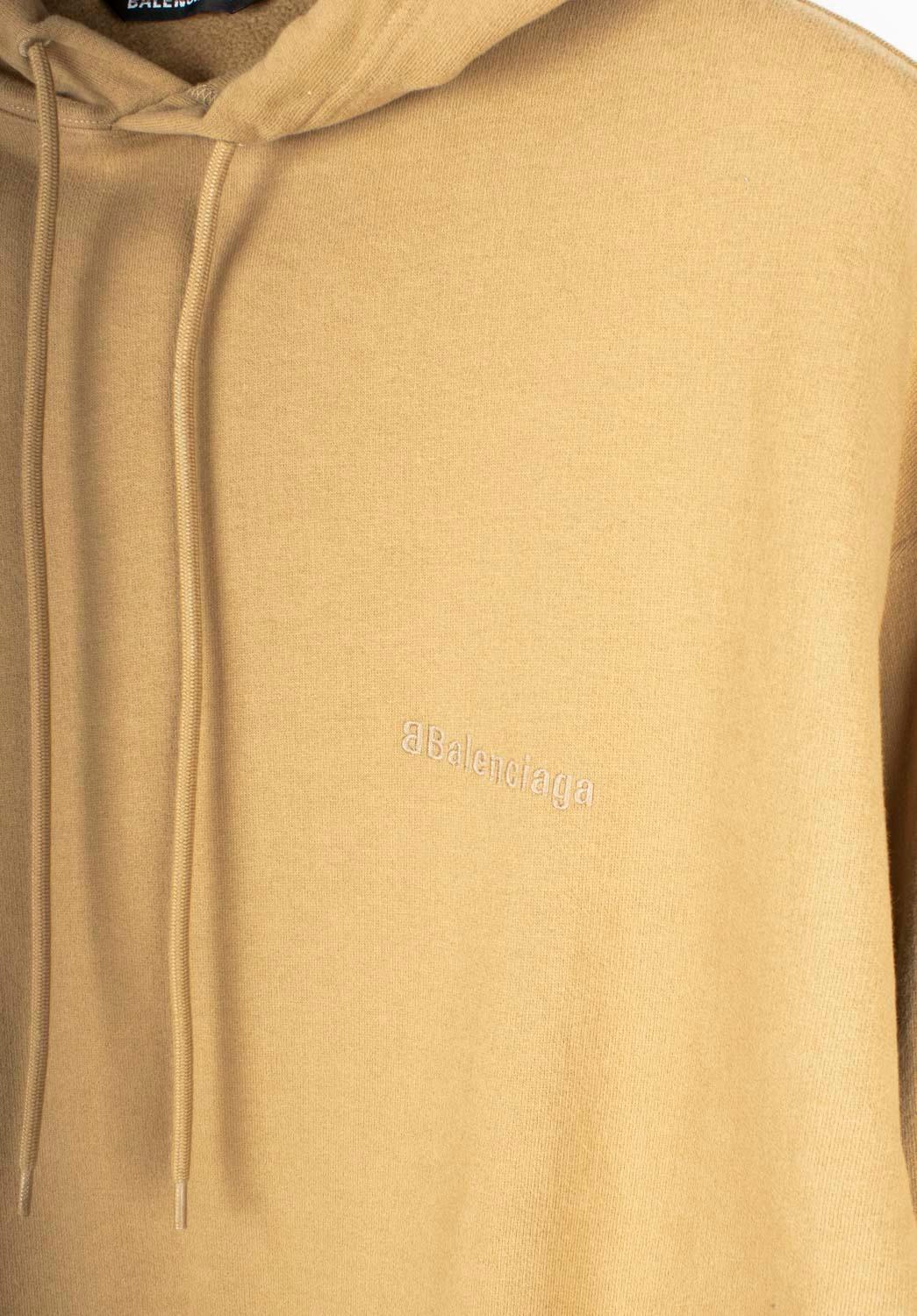 Balenciaga Men Hoodie Oversized Logo Jumper Size M, S1503 (Orange) im Angebot