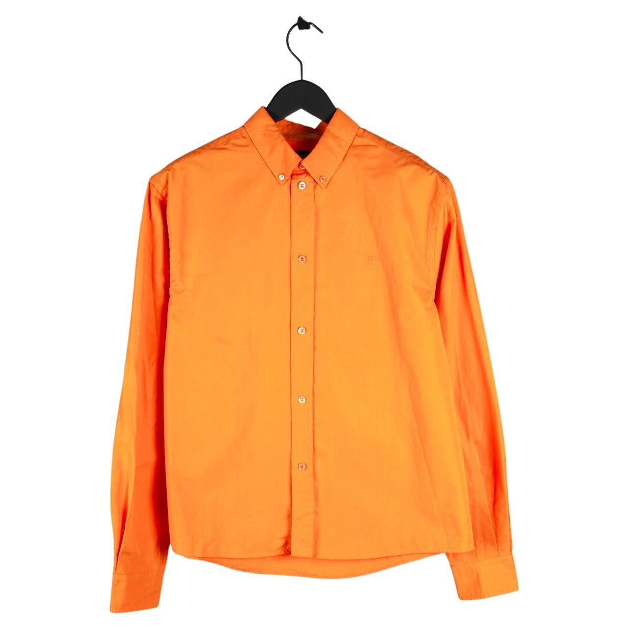Balenciaga Uomo Camicia Casual Arancione Taglia 42/Large, S1036 in vendita