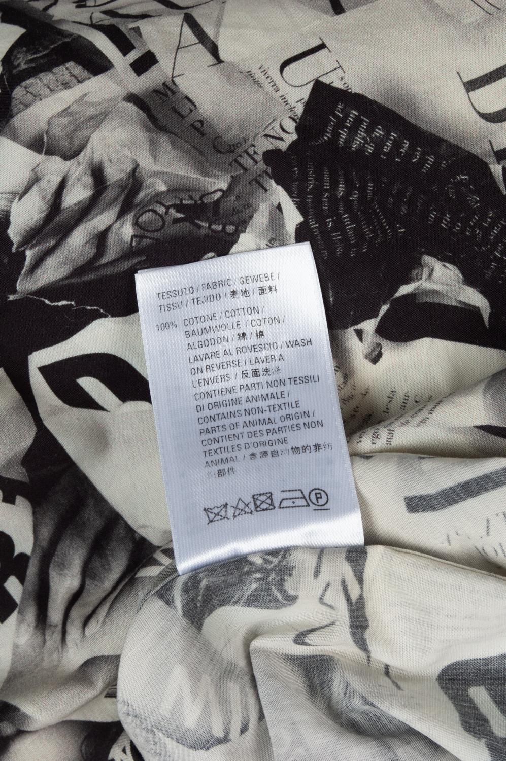 Balenciaga Men Shirt Newspaper Magazine print Size 39 (XL), S656 For Sale 3