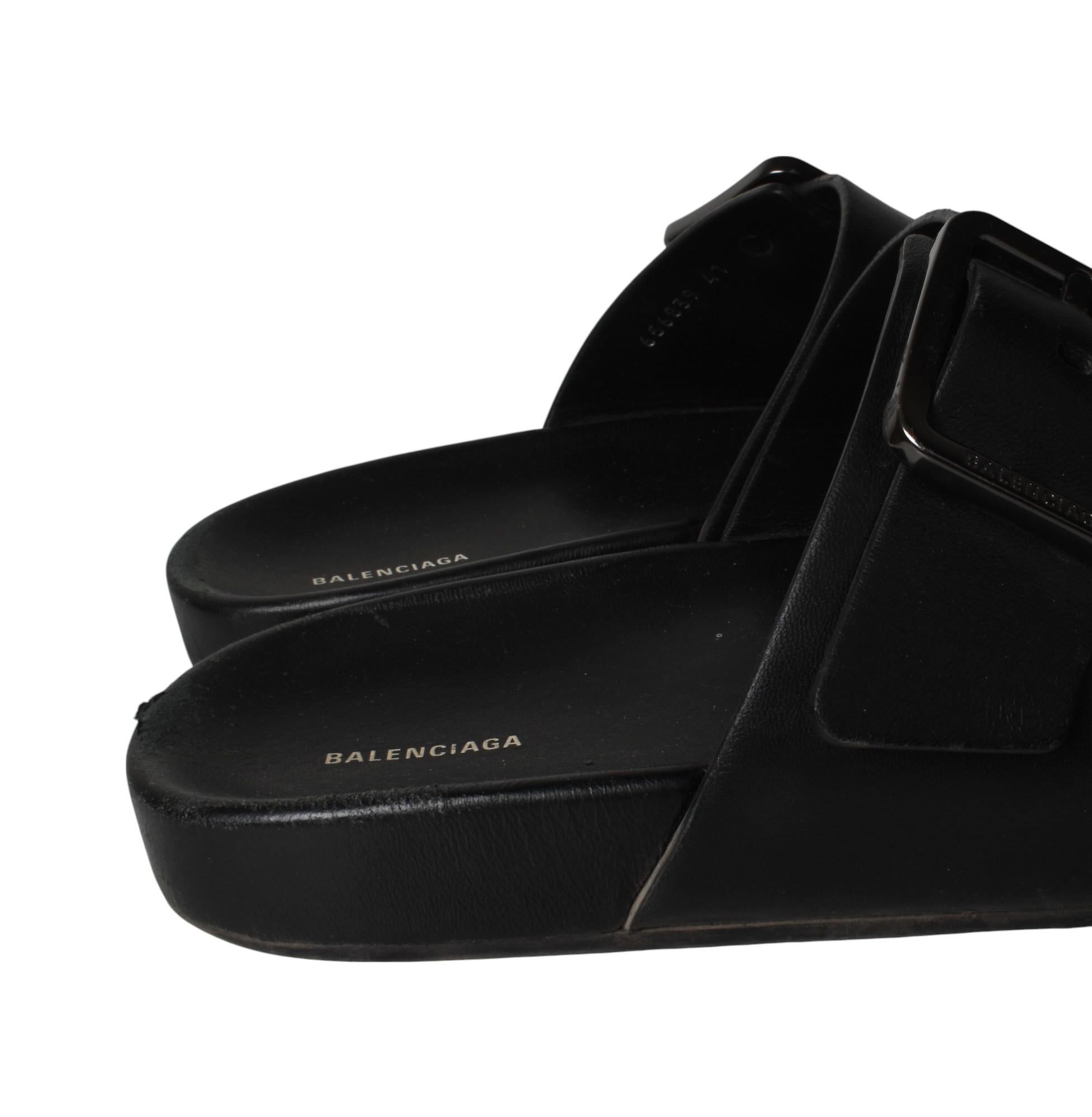 Balenciaga Zapatillas Hombre Zapatos Verano Piel Talla EUR41, UK 6 ½, USA 7 1/2 en Bueno estado para la venta en Kaunas, LT