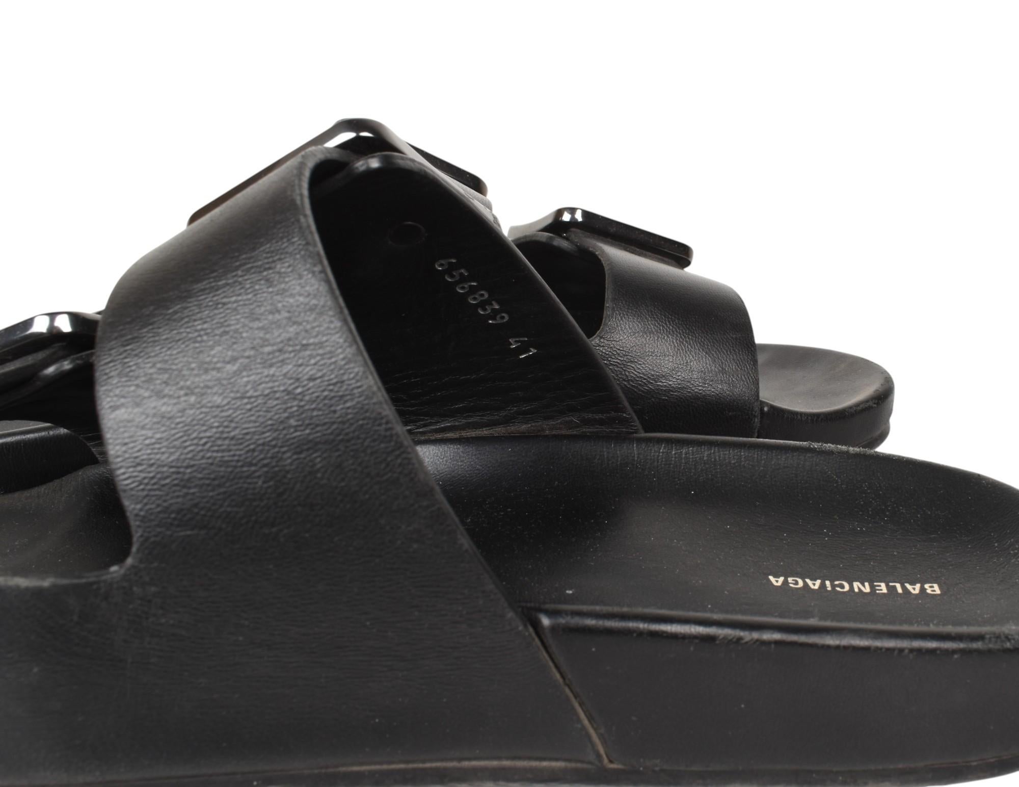 Balenciaga Zapatillas Hombre Zapatos Verano Piel Talla EUR41, UK 6 ½, USA 7 1/2 en venta 4