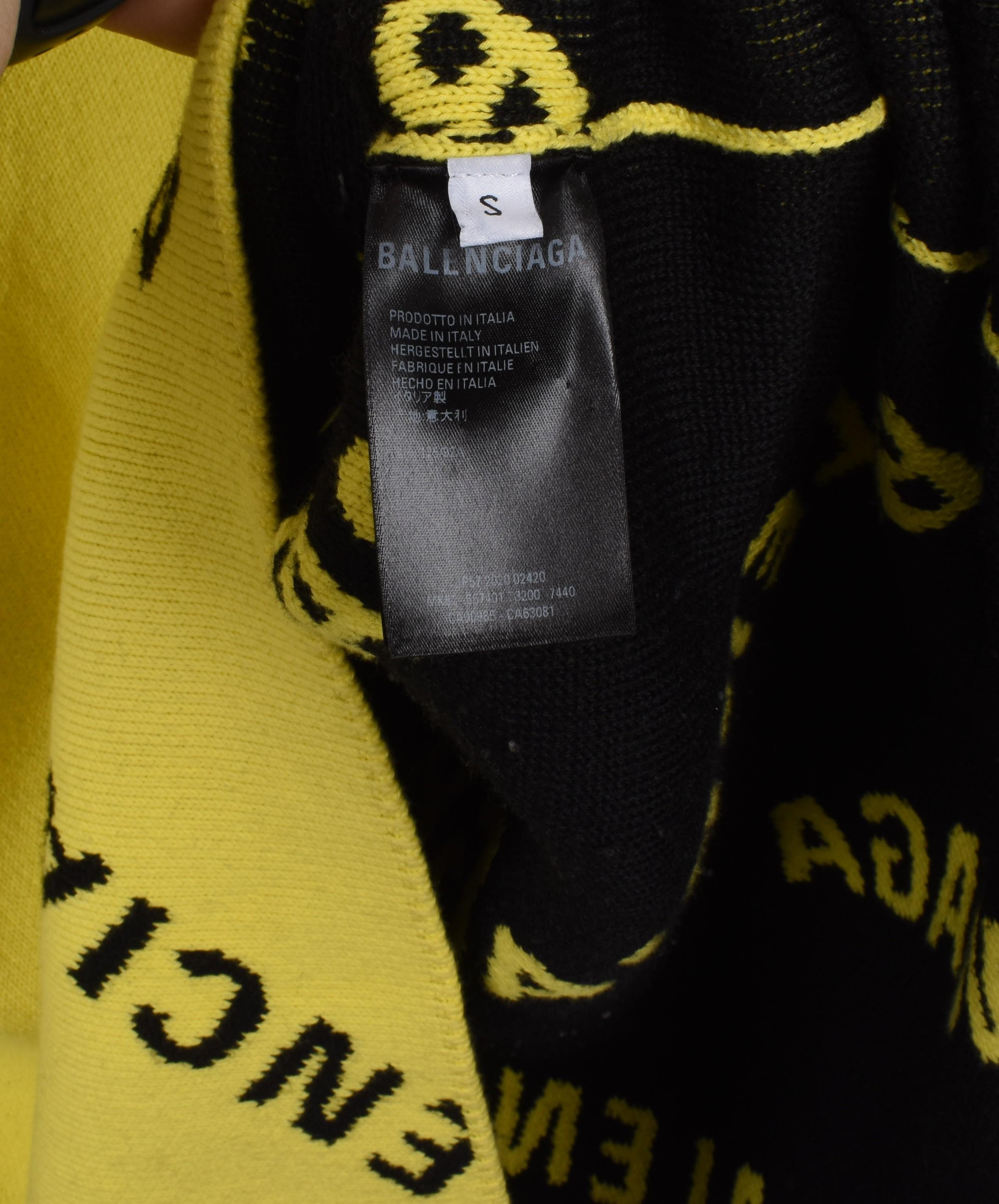 Balenciaga Men Sweater Heavy Knit Oversized Size S-fits XL, S1796 Excellent état - En vente à Kaunas, LT