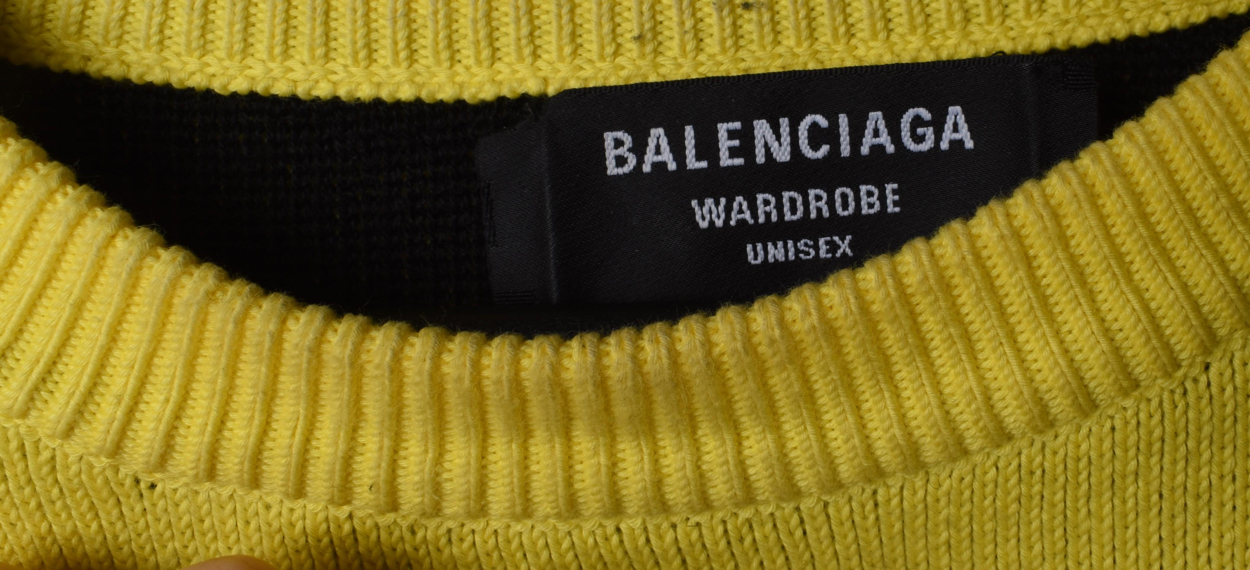 Balenciaga Men Sweater Heavy Knit Oversized Size S-fits XL, S1796 Pour hommes en vente