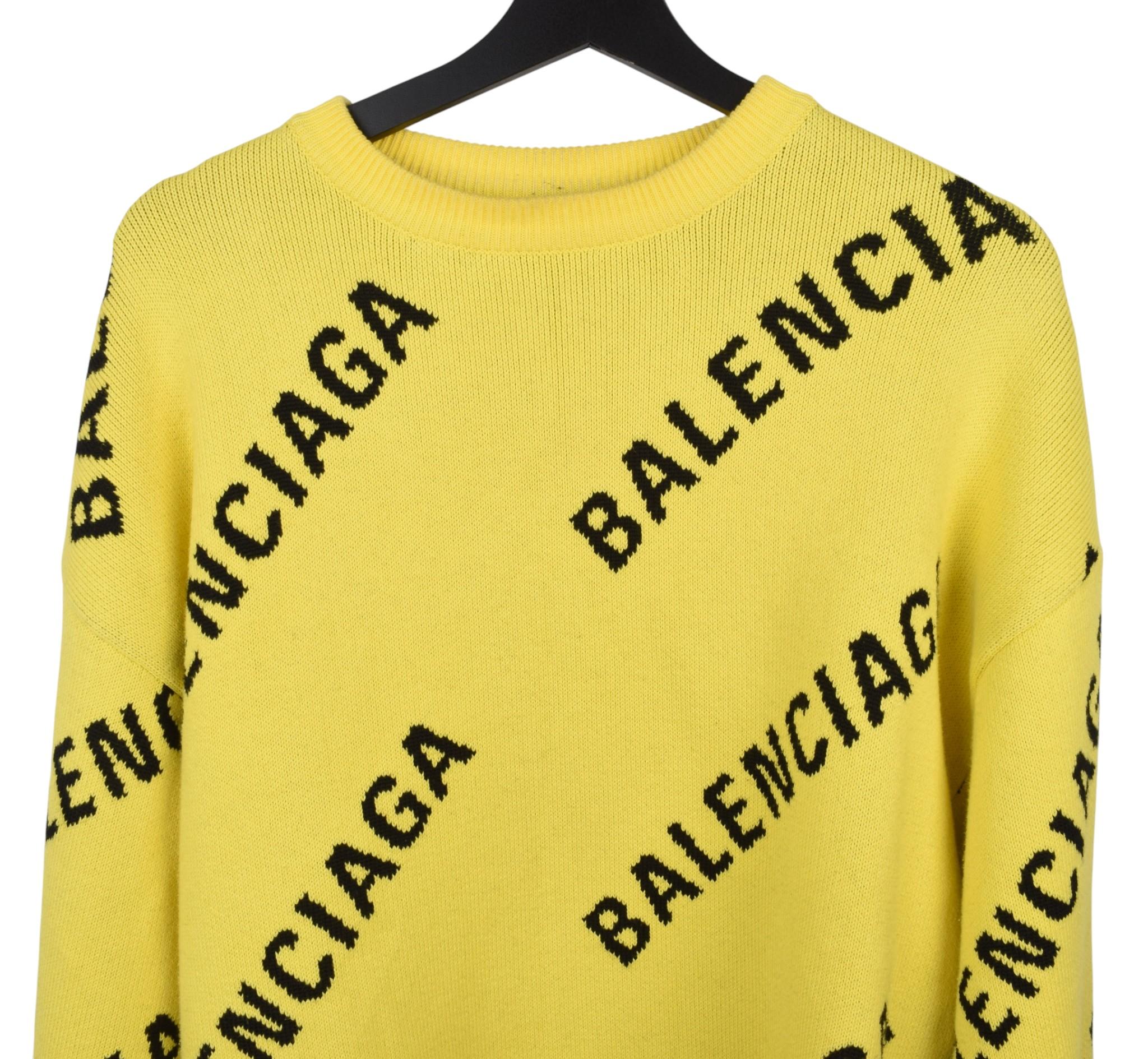 Balenciaga Men Sweater Heavy Knit Oversized Size S-fits XL, S1796 en vente 1