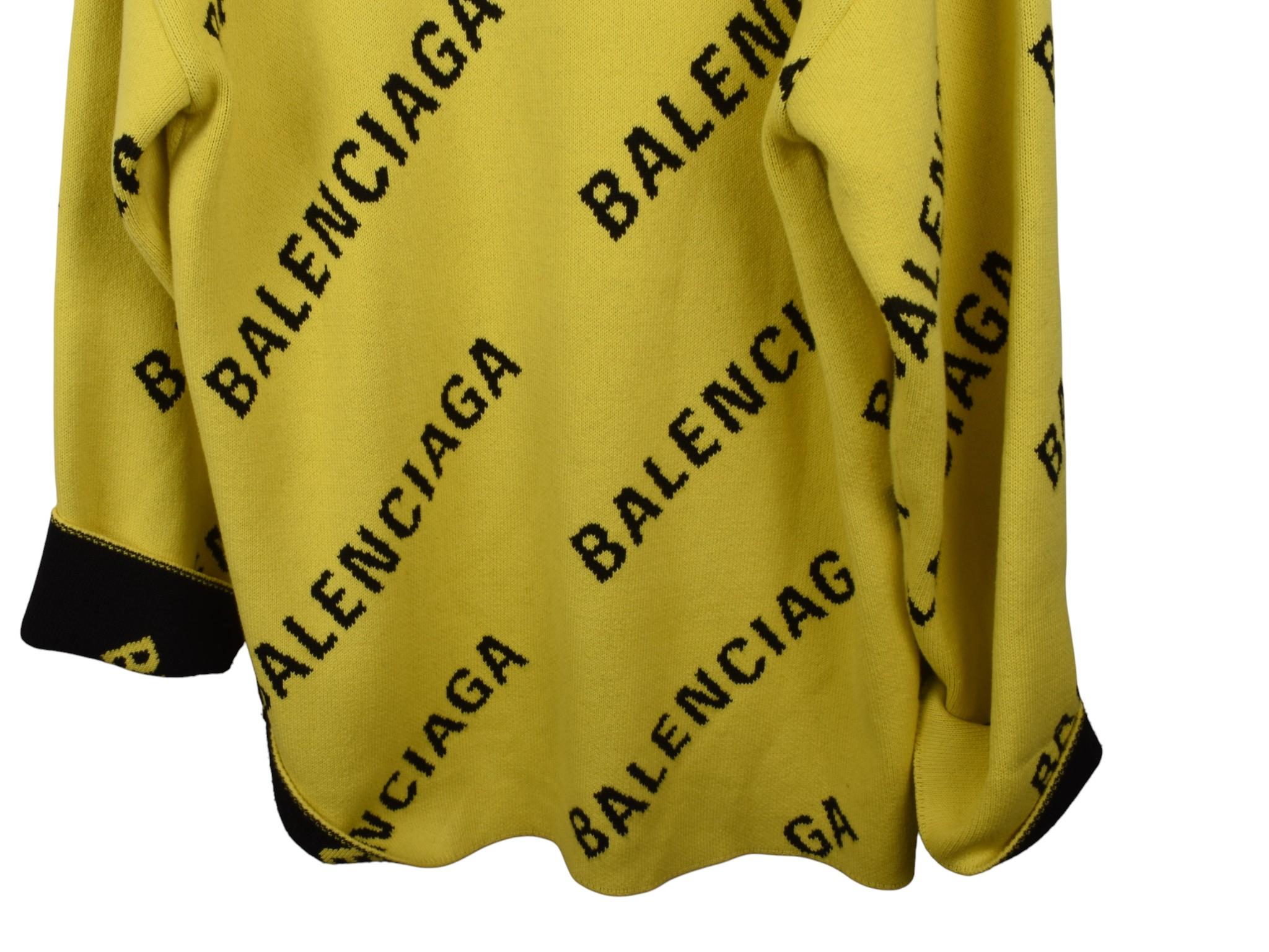 Balenciaga Men Sweater Heavy Knit Oversized Size S-fits XL, S1796 en vente 3