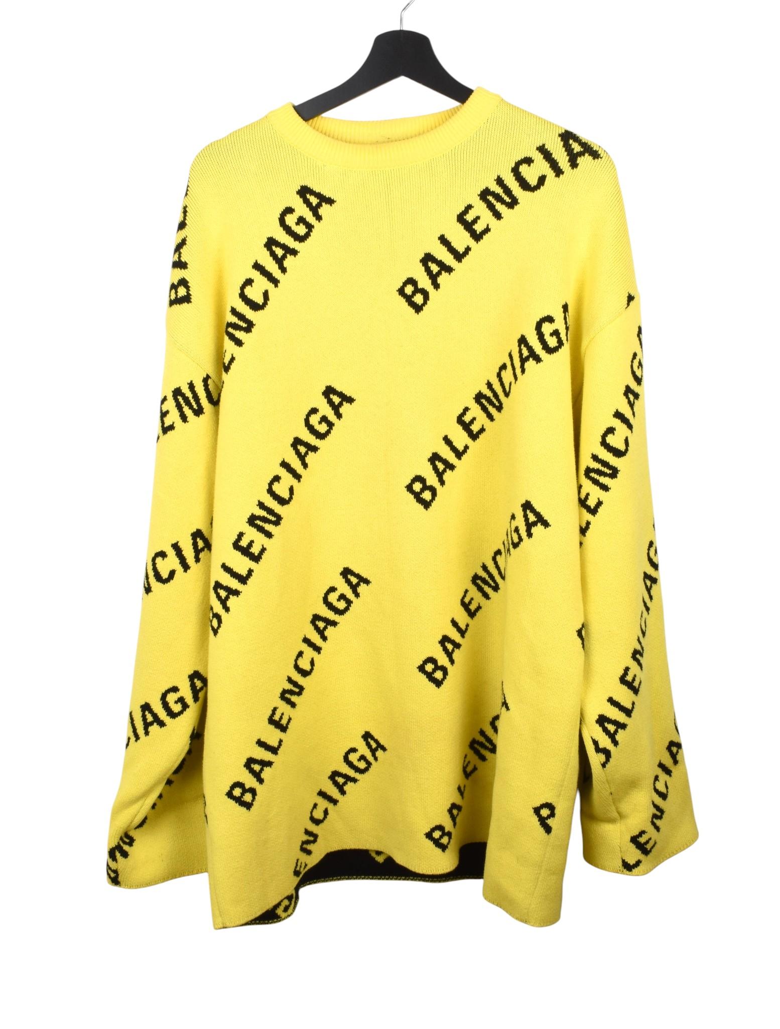 Balenciaga Men Sweater Heavy Knit Oversized Size S-fits XL, S1796 en vente 4