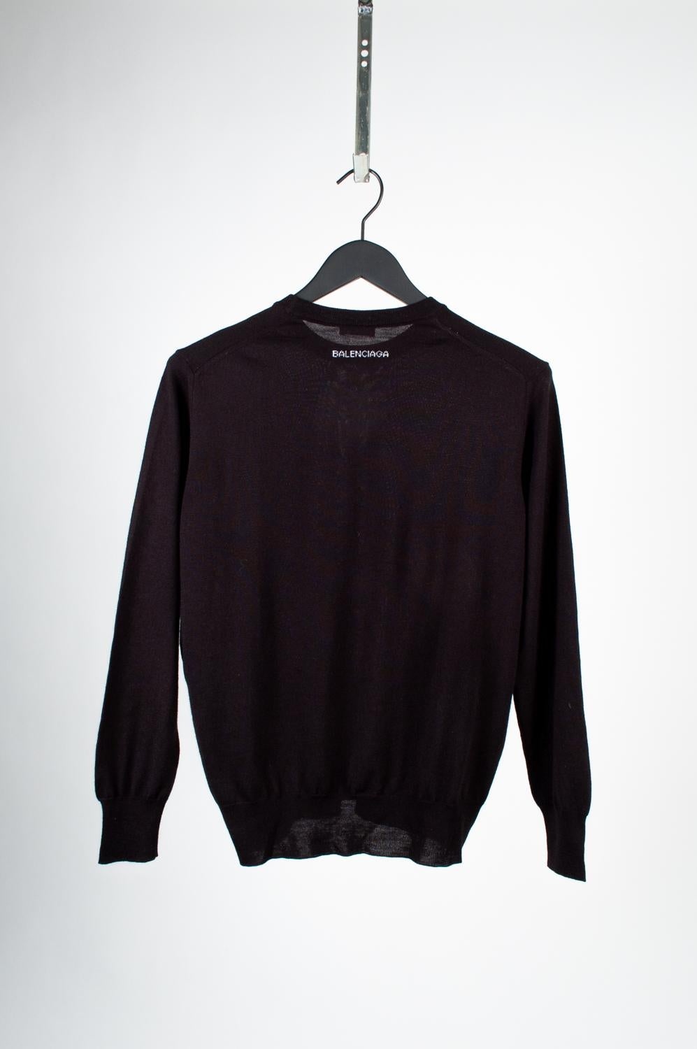 Balenciaga Men Sweater Top Crew Neck Size S/M, S598 Pour hommes en vente