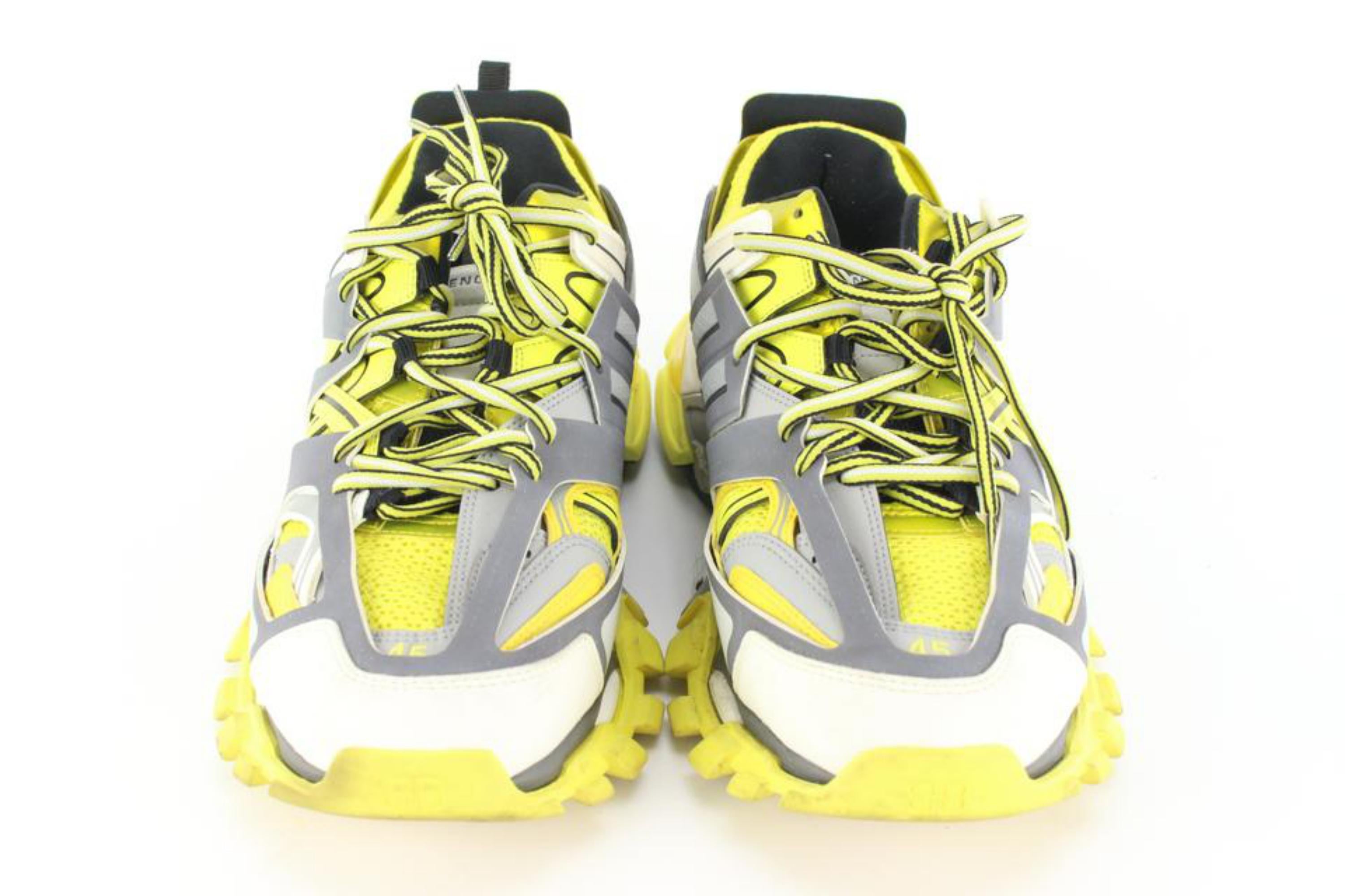 Gray Balenciaga Men's 12 US Yellow x Grey Track Sneaker 33ba517s