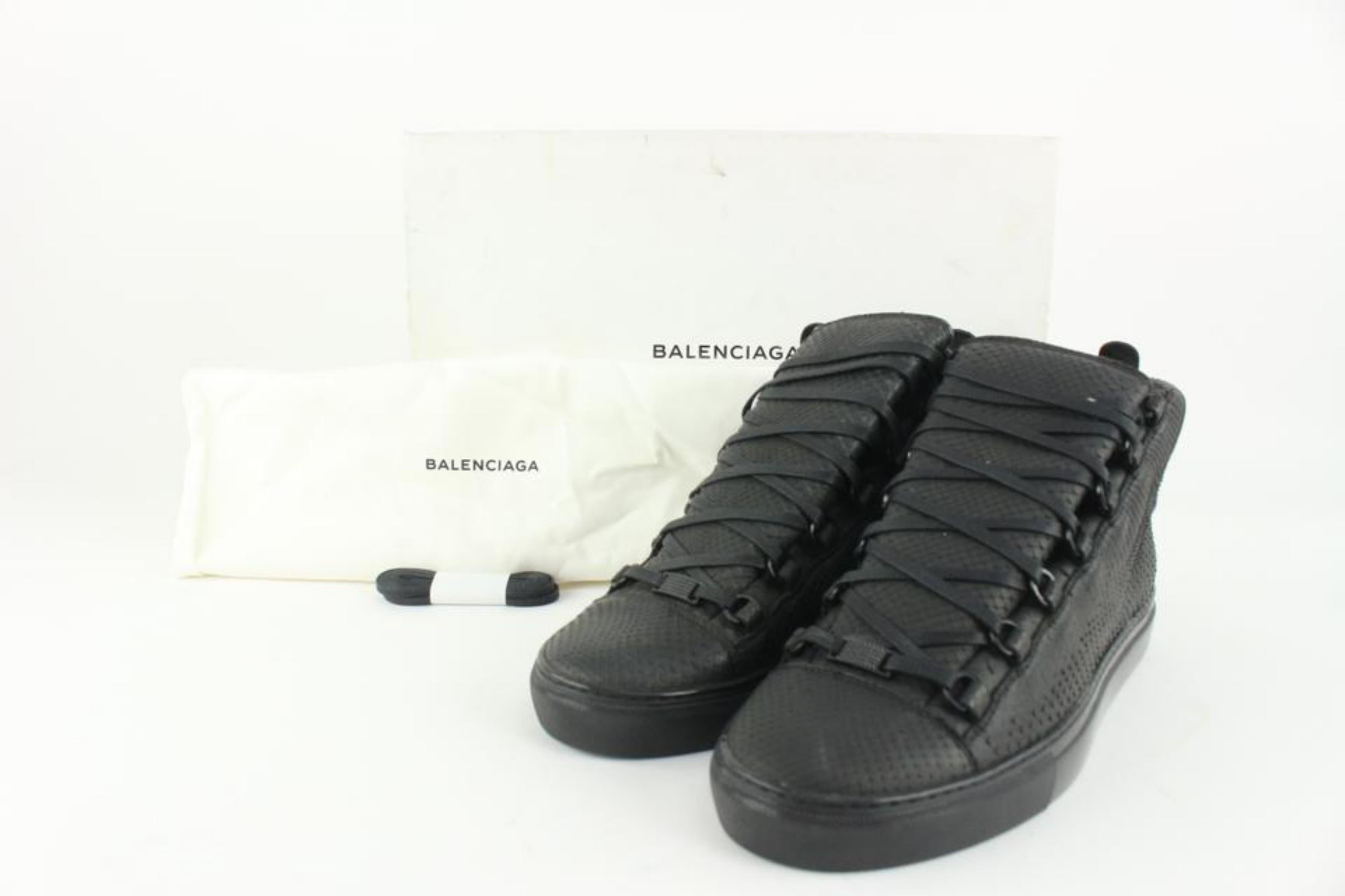 Balenciaga Men's 43 Deadstock Black Python Arena Sneaker 1210ba34 6