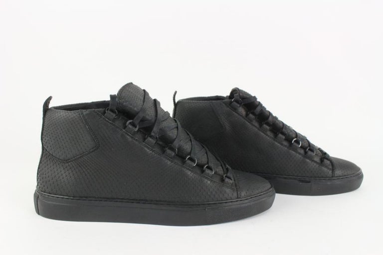 Balenciaga Men's 43 Deadstock Black Python Arena Sneaker 1210ba34 For Sale  at 1stDibs