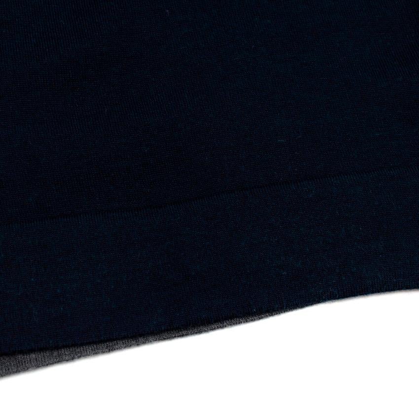 Balenciaga Men's Navy & Gray Panel Sweatshirt - Size M For Sale 3