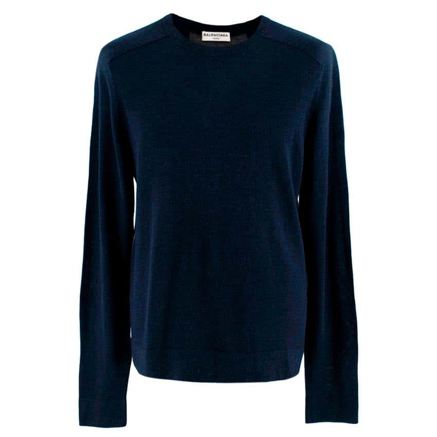 Balenciaga Oversized Embroidered Cashmere Sweater For Sale at 1stDibs