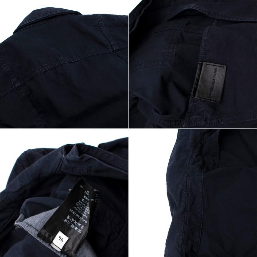 Balenciaga Men's Navy Jacket - Size S EU 46 For Sale 4