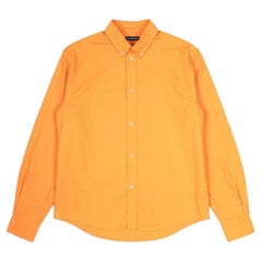 Balenciaga Herrenhemd aus Baumwolle in Orange, Größe 42 M/L, Italien