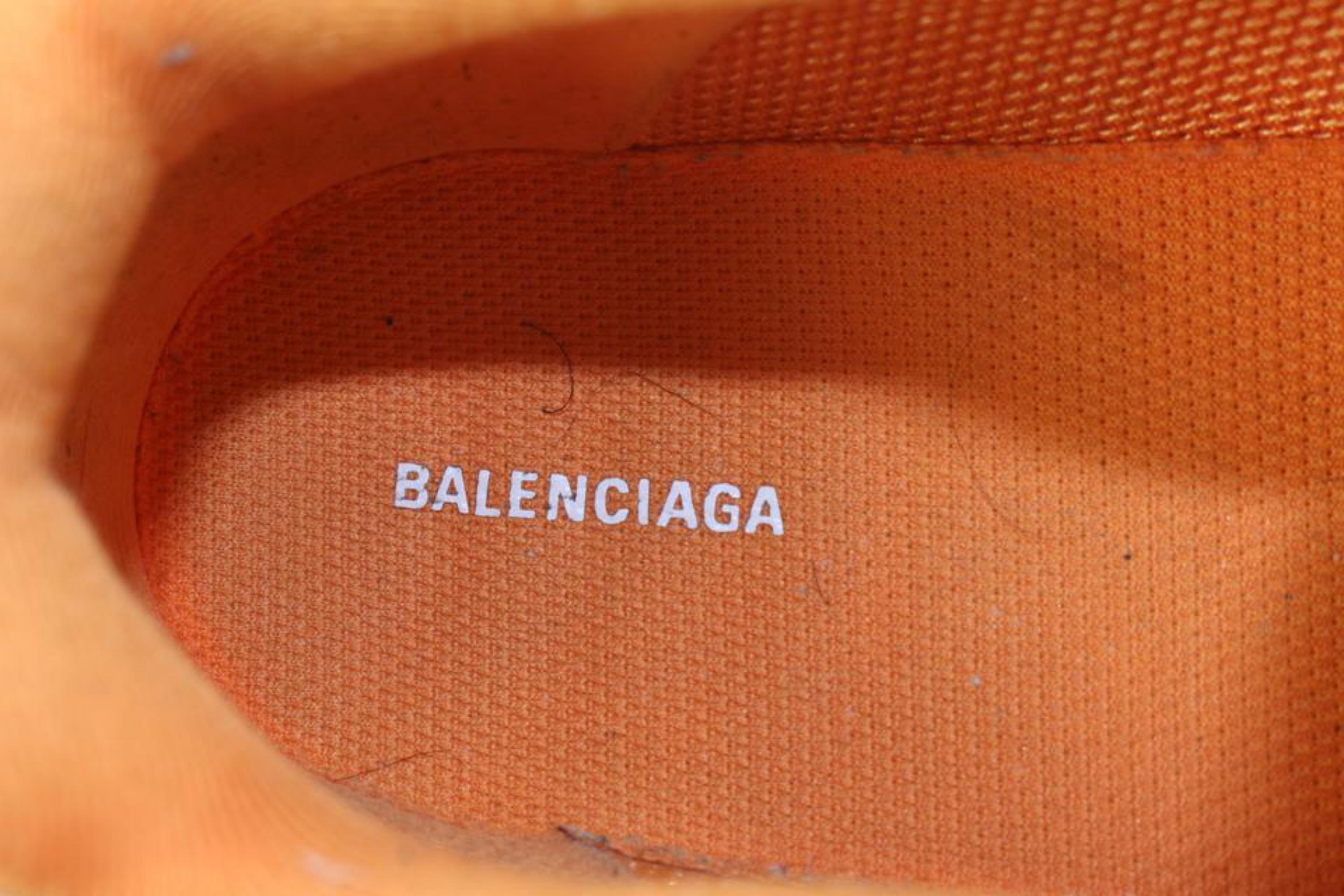 Balenciaga Men's Size 40 Or US 10 White X Orange Trainer Lace Up Sneaker C For Sale 4